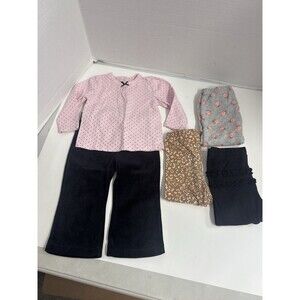 Girls 12 Months Lot 4 Pants( Used) 1 Top (new)